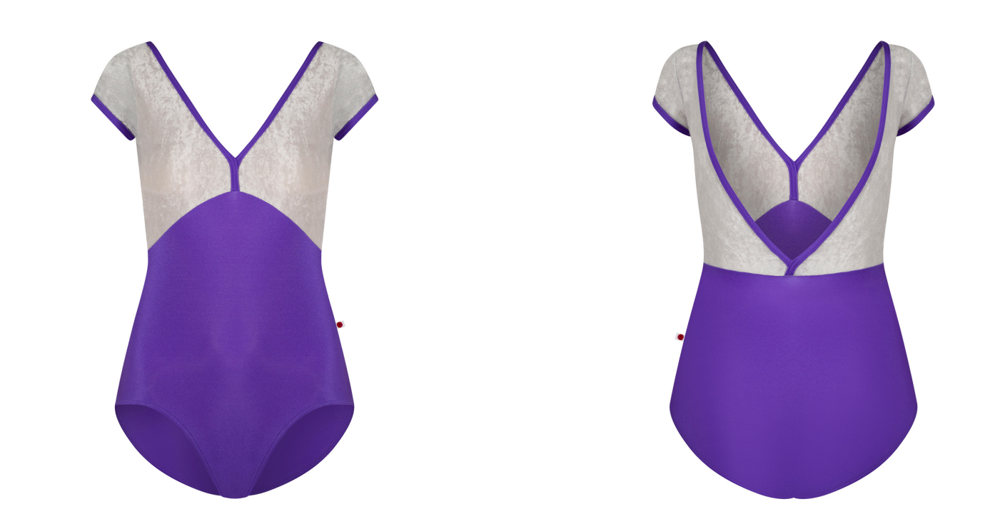Yumiko - Alicia Leotard in Violet and Silver – Dancewear Center
