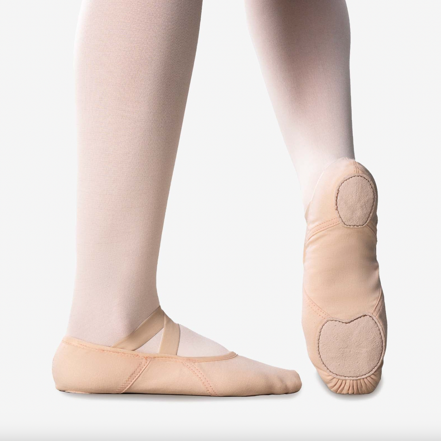 Adult Vegan Stretch Canvas Split Sole Ballet Shoe - So Danca Diamond (Pink)