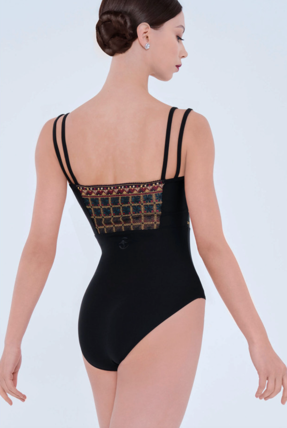 Mirage Embroidery Zip Front Camisole Leotard - Wear Moi