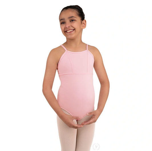Pre-Order EBA Uniform Ballet 1:  Eurotard Girls Microfiber Princess Seam to Empire Waist Camisole Leotard